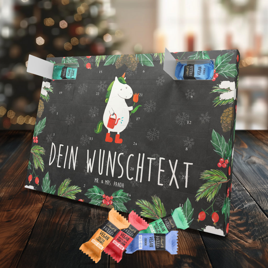 Personalisierter veganer Adventskalender Einhorn Gärtner Personalisierter veganer Adventskalender, Einhorn, Einhörner, Einhorn Deko, Pegasus, Unicorn, Luftballon, Gießkanne, Giesskanne, Lebenslust, Freude, Blume, Freundin, Garten, Stiefel