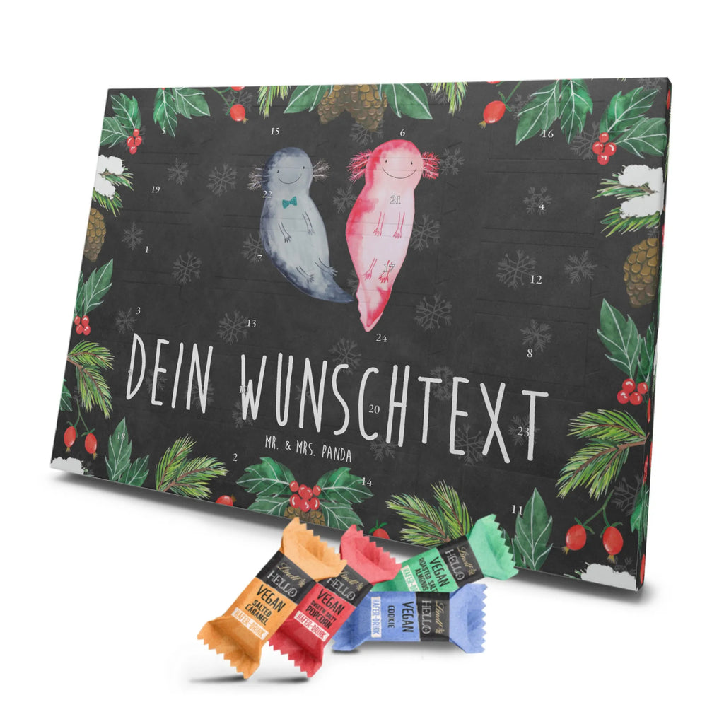 Personalisierter veganer Adventskalender Axolotl Freundin Personalisierter veganer Adventskalender, Axolotl, Molch, Axolot, Schwanzlurch, Lurch, Lurche, Liebe, große Liebe, Liebesbeweis, Freund, Verlobter, Ehemann, Jahrestag, Valentinstag