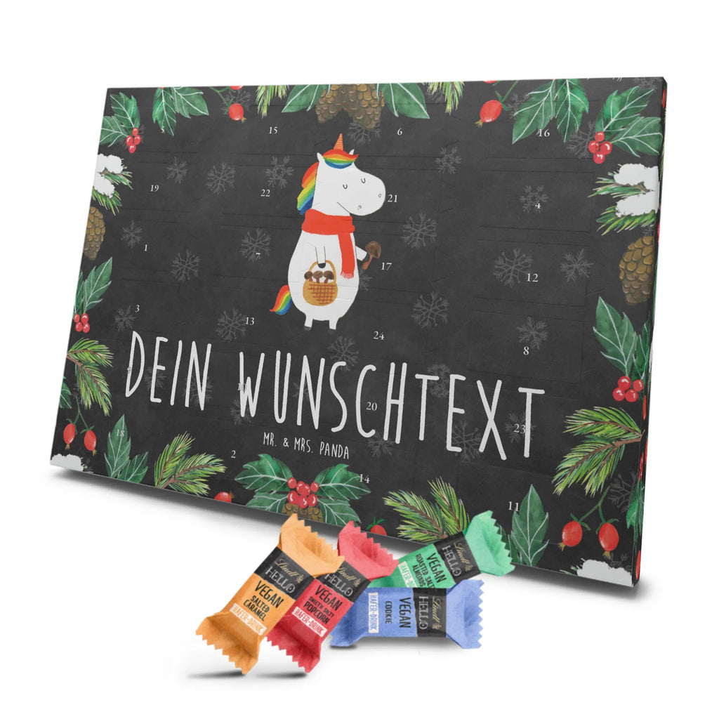 Personalisierter veganer Adventskalender Einhorn Pilz Personalisierter veganer Adventskalender, Einhorn, Einhörner, Einhorn Deko, Pegasus, Unicorn, Pilze, Pilzsammler, Motivation, Spruch, Liebeskummer