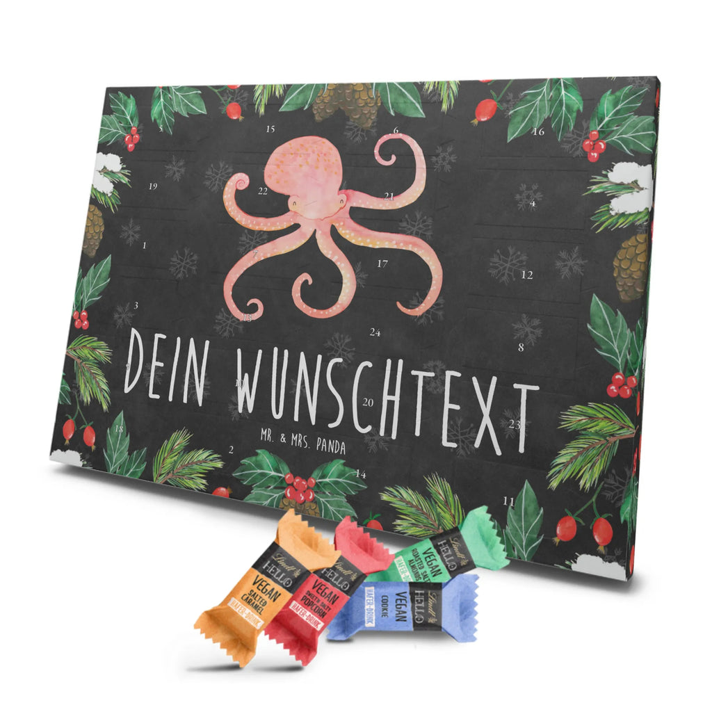 Personalisierter veganer Adventskalender Tintenfisch Personalisierter veganer Adventskalender, Tiermotive, Gute Laune, lustige Sprüche, Tiere, Meer, Meerestier, Krake, Tintenfisch, Arme, Wasser, Ozean