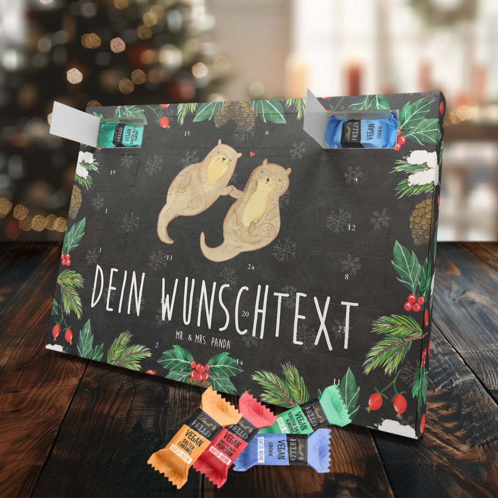 Personalisierter veganer Adventskalender Otter Hände halten Personalisierter veganer Adventskalender, Otter, Fischotter, Seeotter, Otter Seeotter See Otter