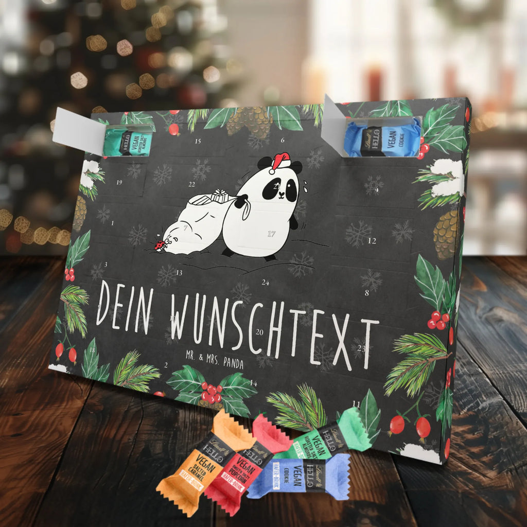 Personalisierter veganer Adventskalender Panda Weihnachten Personalisierter veganer Adventskalender