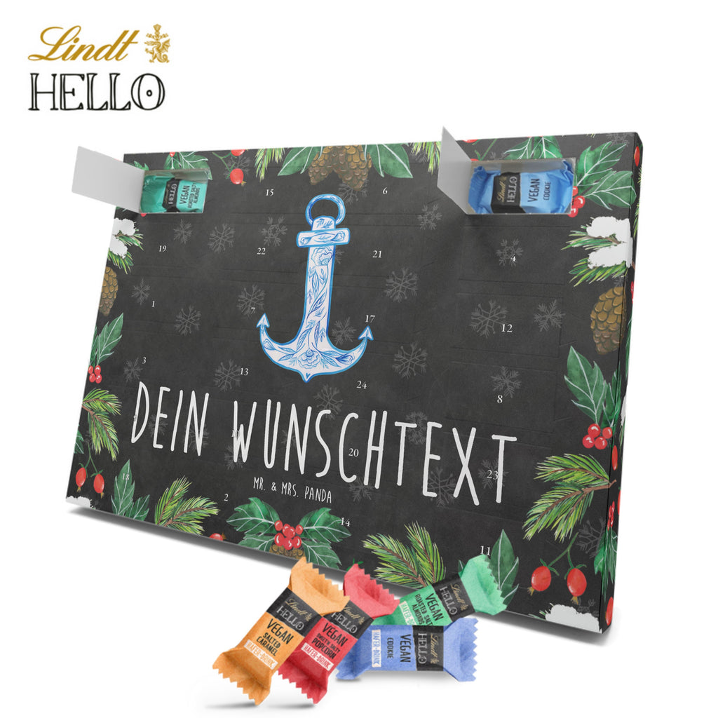 Personalisierter veganer Adventskalender Anker Blau Personalisierter veganer Adventskalender, Tiermotive, Gute Laune, lustige Sprüche, Tiere