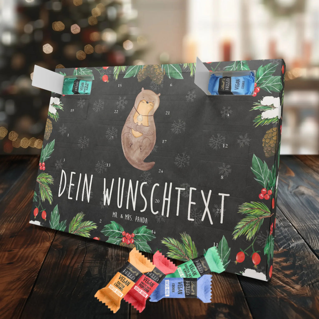 Personalisierter veganer Adventskalender Otter Muschel Personalisierter veganer Adventskalender, Otter, Fischotter, Seeotter, Otterliebe, grübeln, träumen, Motivation, Tagträumen, Büro