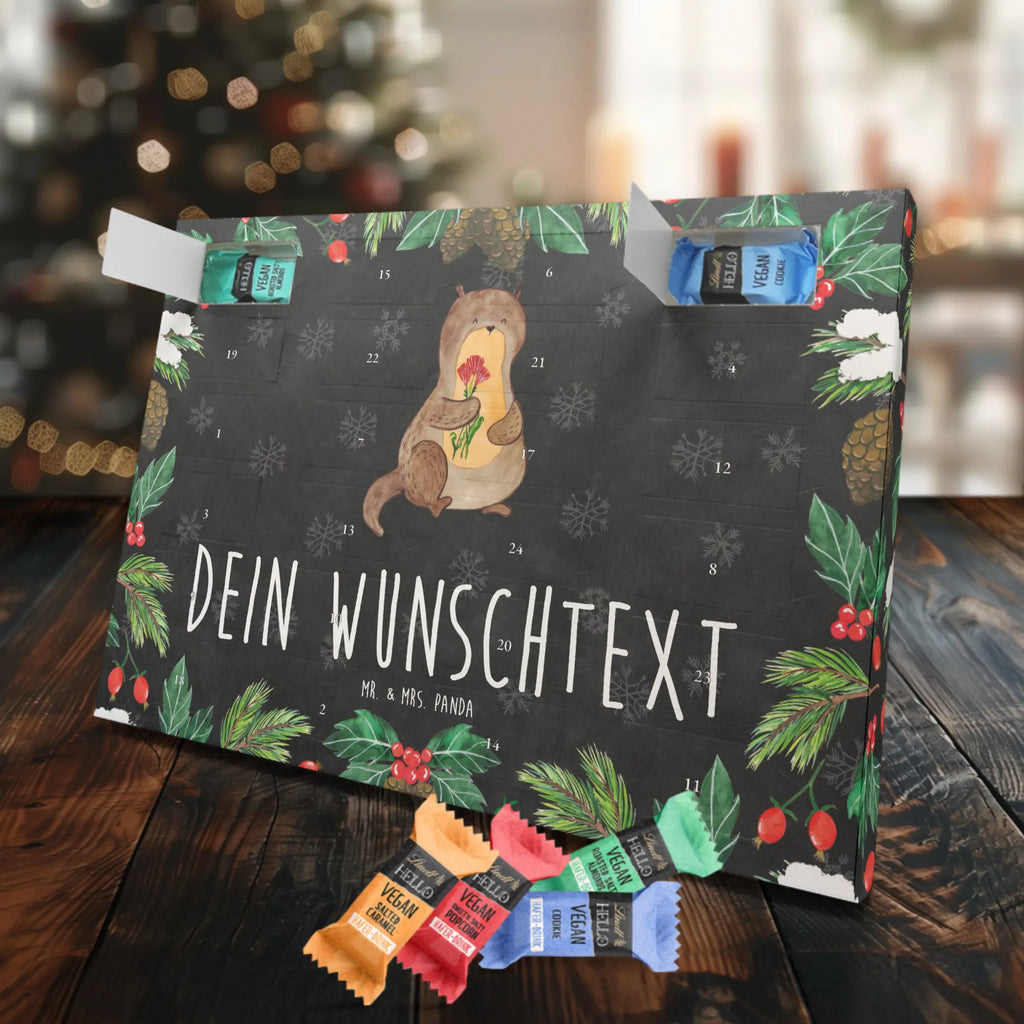 Personalisierter veganer Adventskalender Otter Blumenstrauß Personalisierter veganer Adventskalender, Otter, Fischotter, Seeotter, Otter Seeotter See Otter