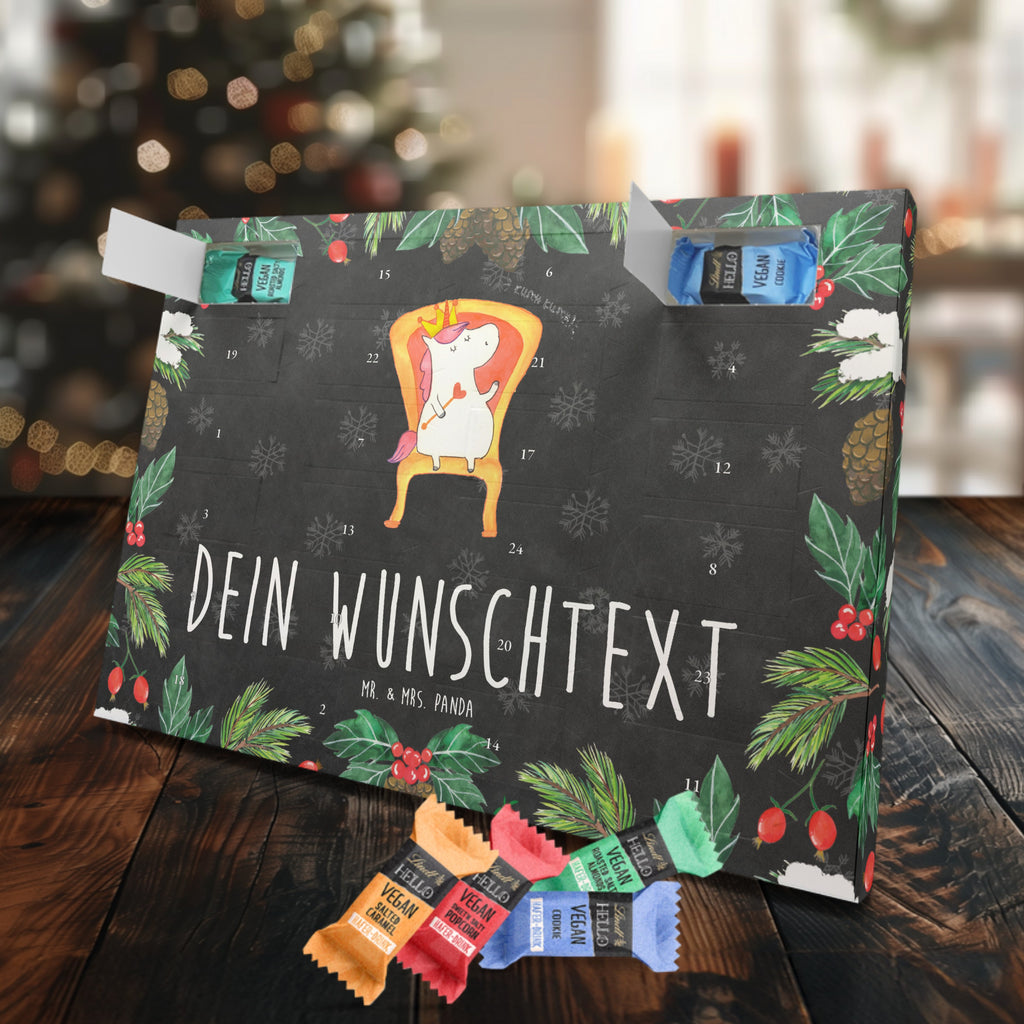 Personalisierter veganer Adventskalender Einhorn König Personalisierter veganer Adventskalender, Einhorn, Einhörner, Einhorn Deko, Pegasus, Unicorn, König, Präsident, Bundeskanzler, Herrscher, Kaiser, Prinzessin, Krone