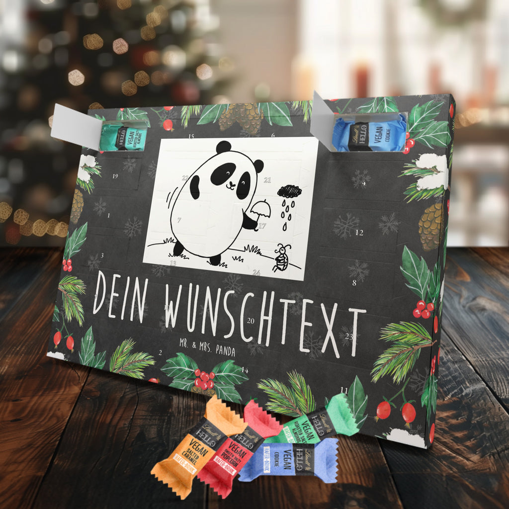 Personalisierter veganer Adventskalender Panda Zusammenhalt Personalisierter veganer Adventskalender