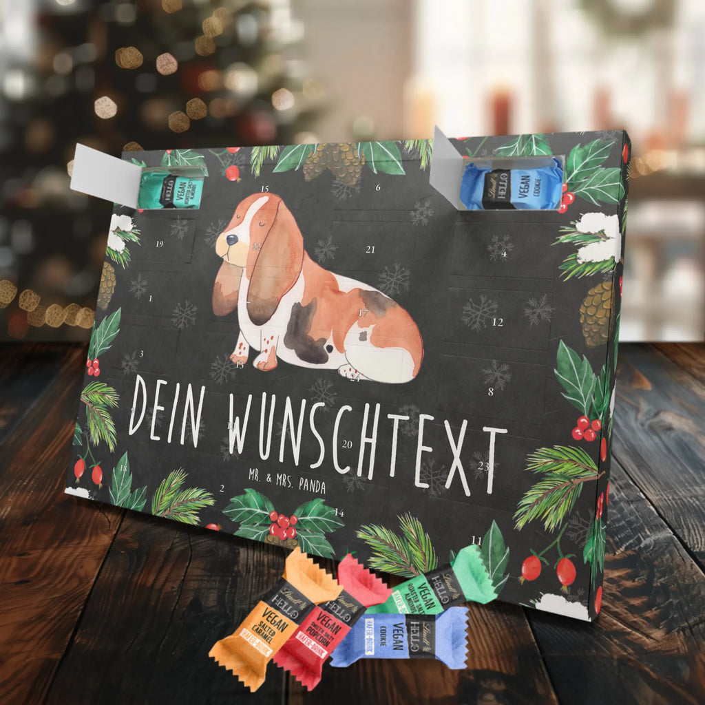 Personalisierter veganer Adventskalender Hund Basset Hound Personalisierter veganer Adventskalender, Hund, Hundemotiv, Haustier, Hunderasse, Tierliebhaber, Hundebesitzer, Sprüche, Basset Hound, Basset, Hundeliebe, kinderlos