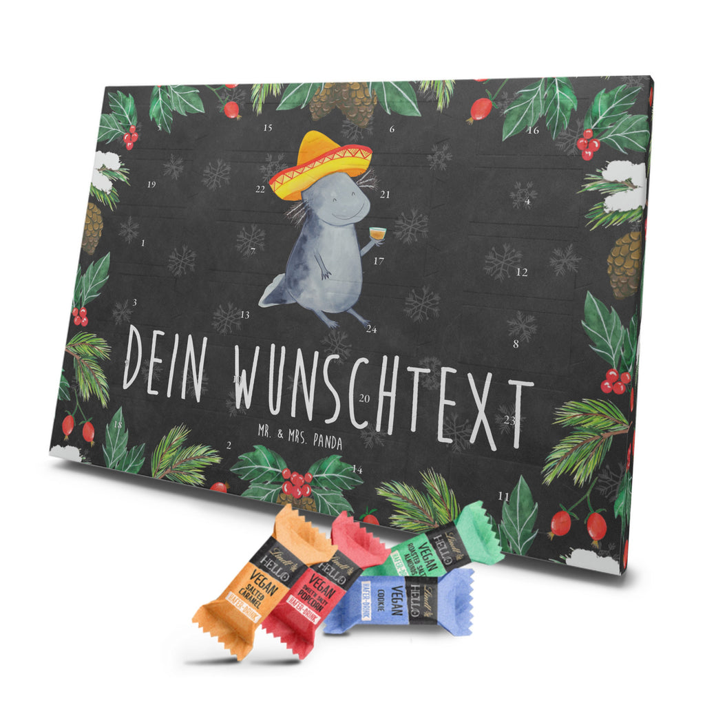 Personalisierter veganer Adventskalender Axolotl Tequila Personalisierter veganer Adventskalender, Axolotl, Molch, Mexico, Mexiko, Sombrero, Zitrone, Tequila, Motivation, Spruch, Schwanzlurch, Lurch, Lurche, Axolot, Feuerdrache, Feuersalamander