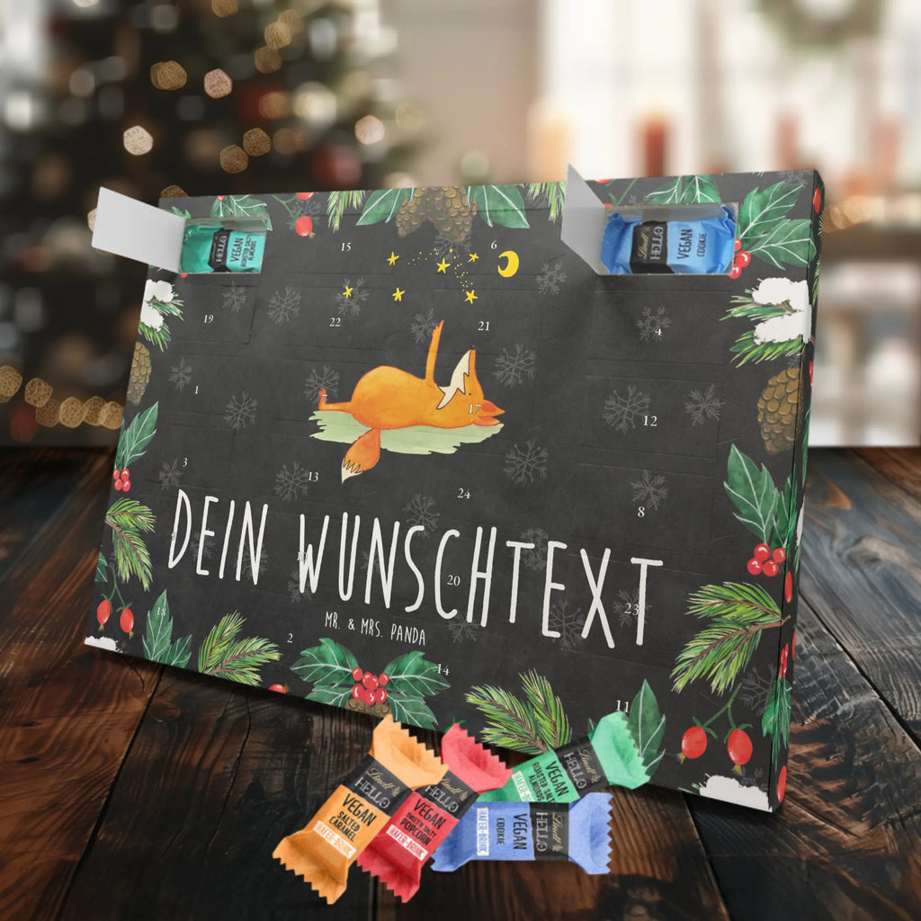 Personalisierter veganer Adventskalender Fuchs Sterne Personalisierter veganer Adventskalender, Fuchs, Füchse, tröstende Worte, Spruch positiv, Spruch schön, Romantik, Always Look on the Bright Side of Life