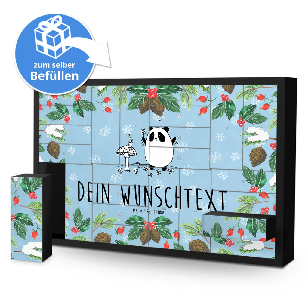 Personalisierter Befüllbarer Adventskalender Panda Glück Befüllbarer Adventskalender, Adventskalender zum selbst befüllen