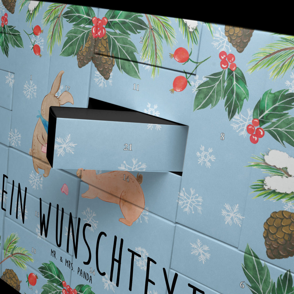 Personalisierter Befüllbarer Adventskalender Hasen Muschel Befüllbarer Adventskalender, Adventskalender zum selbst befüllen, Familie, Vatertag, Muttertag, Bruder, Schwester, Mama, Papa, Oma, Opa, Hasen, beste Freundin, Freundin, Freundinnen, best friends, BFF, Muscheln sammeln, Muscheln, Meer