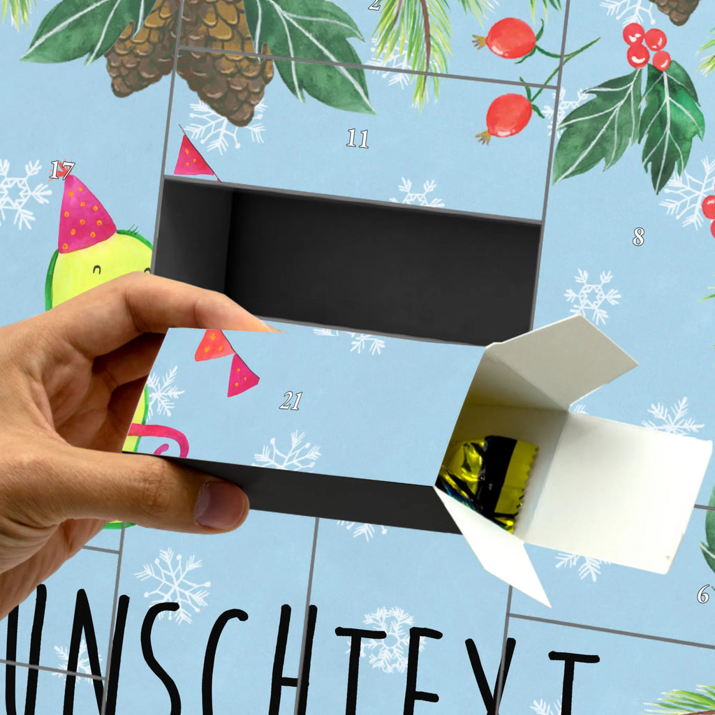 Personalisierter Befüllbarer Adventskalender Avocado Geburtstag Befüllbarer Adventskalender, Adventskalender zum selbst befüllen, Avocado, Veggie, Vegan, Gesund