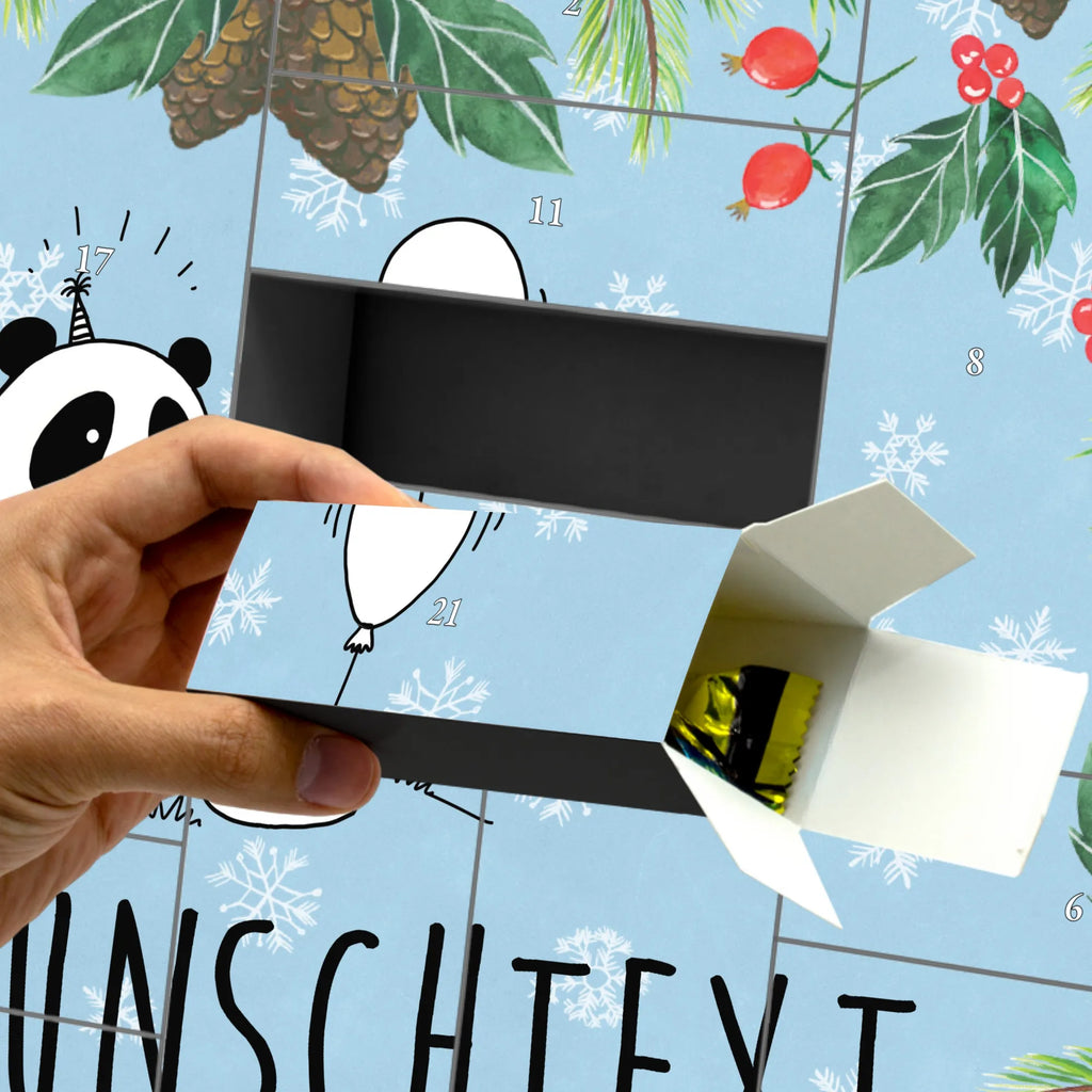 Personalisierter Befüllbarer Adventskalender Panda Geburtstag Befüllbarer Adventskalender, Adventskalender zum selbst befüllen