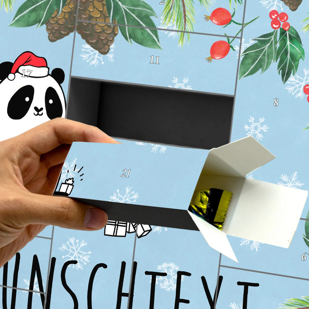 Personalisierter Befüllbarer Adventskalender Panda Weihnachtsgeschenk Befüllbarer Adventskalender, Adventskalender zum selbst befüllen