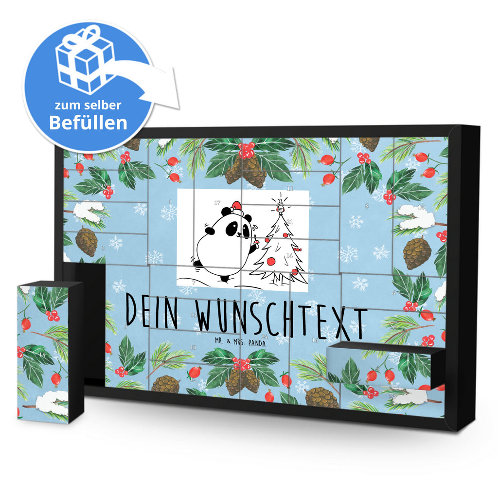 Personalisierter Befüllbarer Adventskalender Panda Weihnachtszeit Befüllbarer Adventskalender, Adventskalender zum selbst befüllen