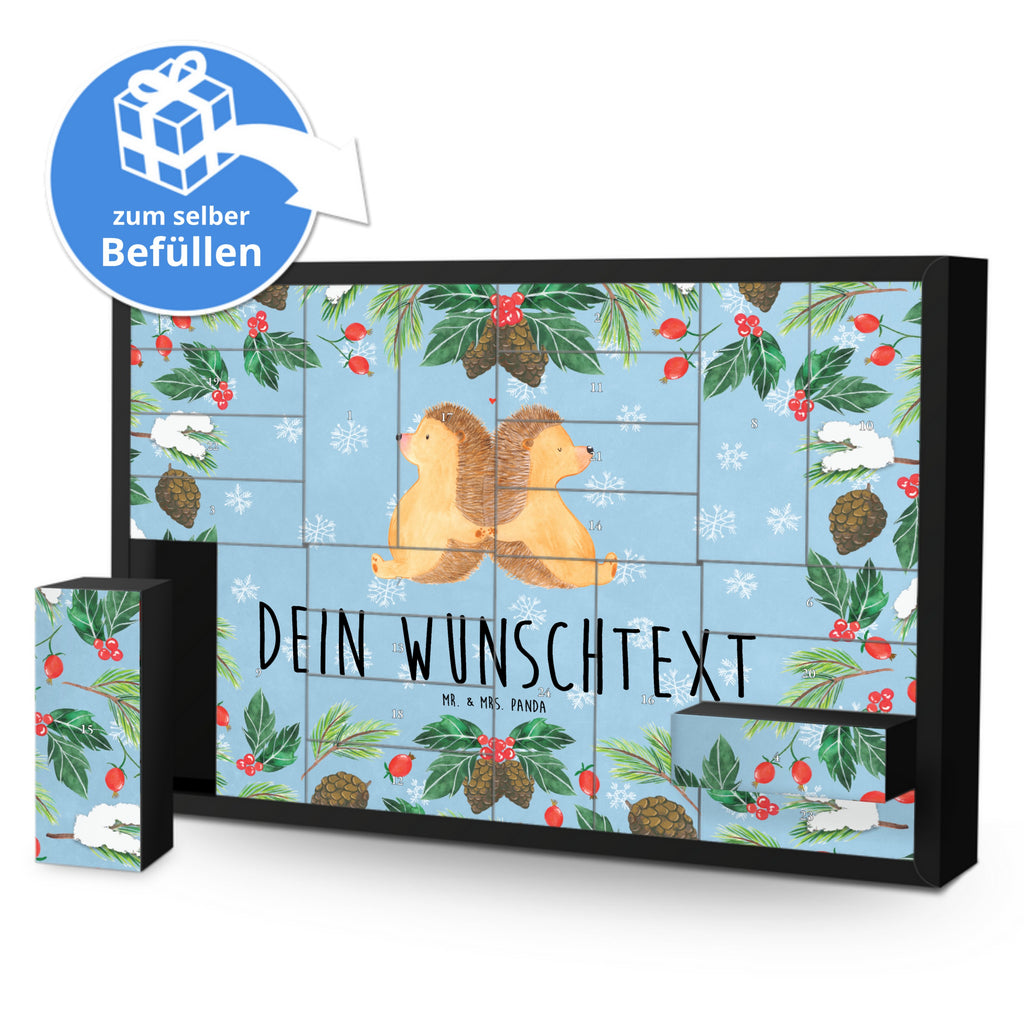 Personalisierter Befüllbarer Adventskalender Igel händchenhaltend Befüllbarer Adventskalender, Adventskalender zum selbst befüllen, Liebe, Partner, Freund, Freundin, Ehemann, Ehefrau, Heiraten, Verlobung, Heiratsantrag, Liebesgeschenk, Jahrestag, Hocheitstag, Igel, Igelliebe, Hand in Hand, Liebesbeweis, große Liebe, Liebesbotschaft, Hochzeit, Lieblingsmensch, Gemeinsamkeit, Love, Geschenk für zwei