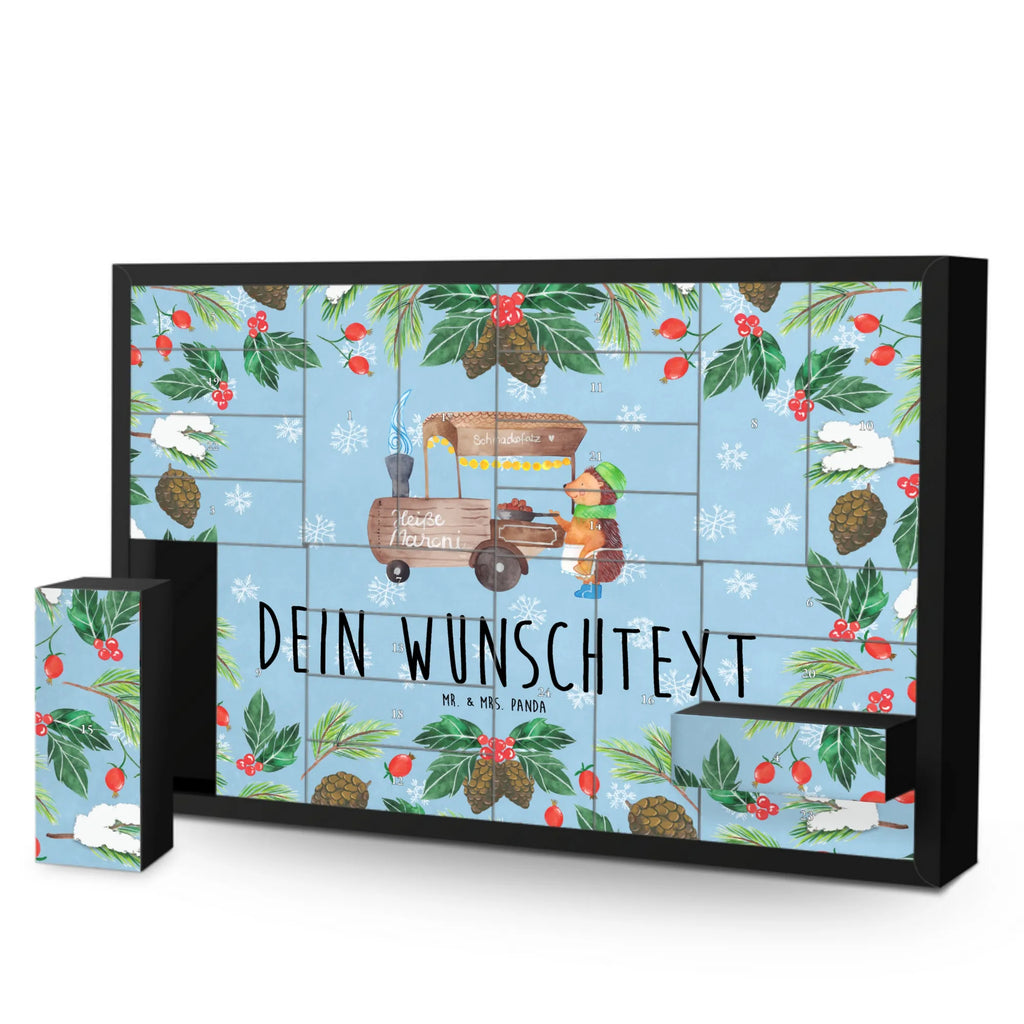 Personalisierter Befüllbarer Adventskalender Igel Maronen Befüllbarer Adventskalender, Adventskalender zum selbst befüllen, Winter, Weihnachten, Weihnachtsdeko, Nikolaus, Advent, Heiligabend, Wintermotiv, Maronen, Weihnachtsmarkt, Kastanien, Duft