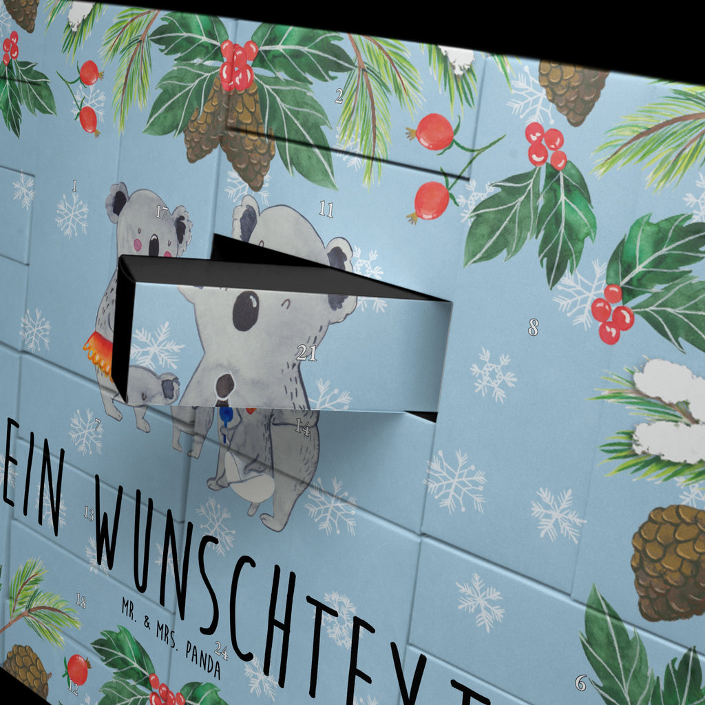 Personalisierter Befüllbarer Adventskalender Koala Familie Befüllbarer Adventskalender, Adventskalender zum selbst befüllen, Familie, Vatertag, Muttertag, Bruder, Schwester, Mama, Papa, Oma, Opa, Koala, Koalas, Family, Kinder, Geschwister, Familienleben