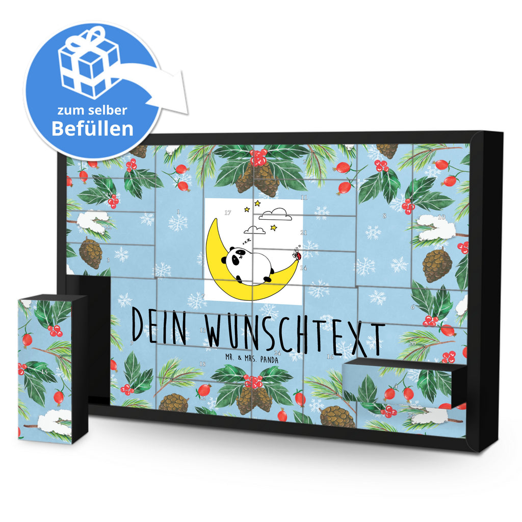 Personalisierter Befüllbarer Adventskalender Panda Easy Befüllbarer Adventskalender, Adventskalender zum selbst befüllen