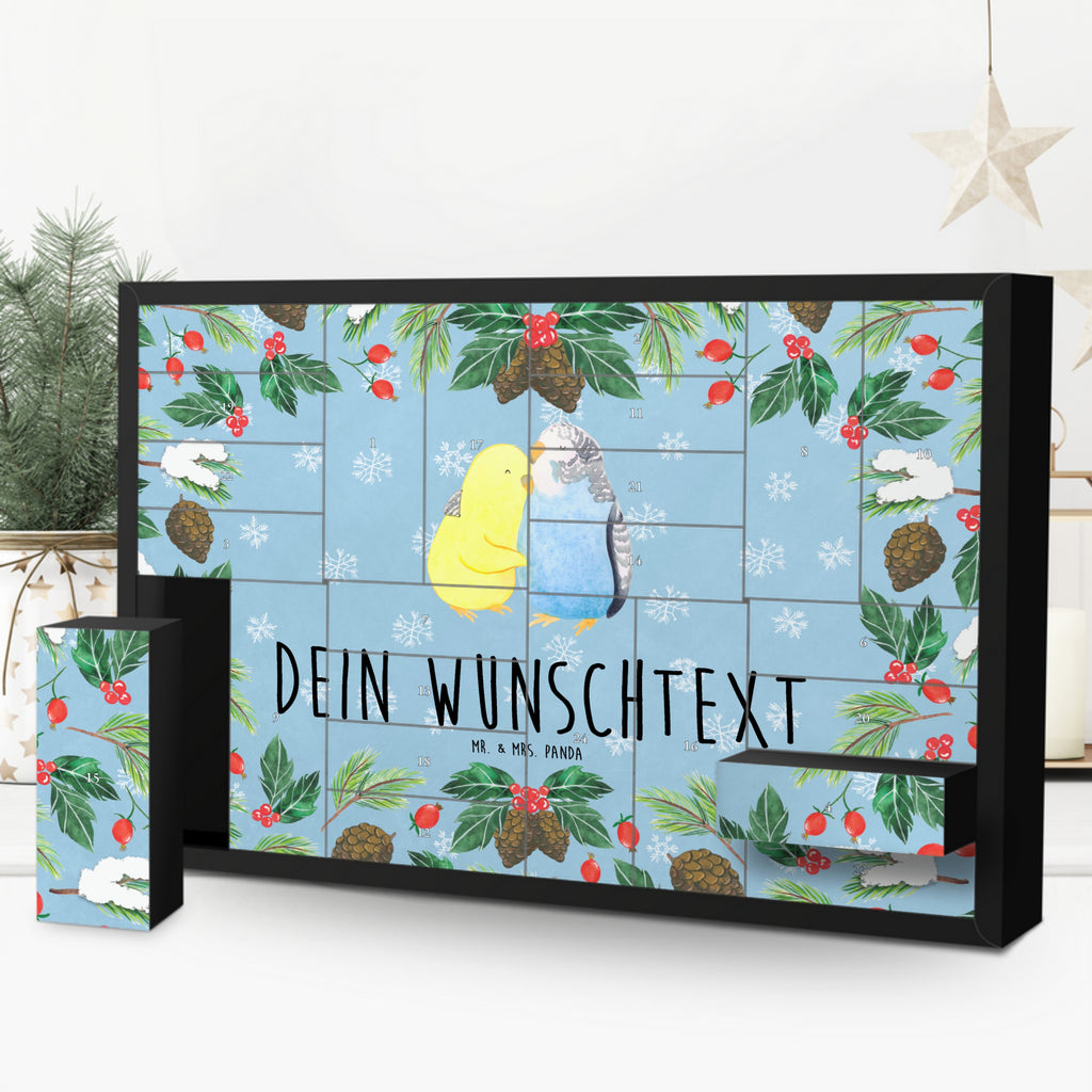 Personalisierter Befüllbarer Adventskalender Wellensittich Liebe Befüllbarer Adventskalender, Adventskalender zum selbst befüllen, Liebe, Partner, Freund, Freundin, Ehemann, Ehefrau, Heiraten, Verlobung, Heiratsantrag, Liebesgeschenk, Jahrestag, Hocheitstag, Vögel, Wellensittich, Nähe, Kuscheln, Vertrauen