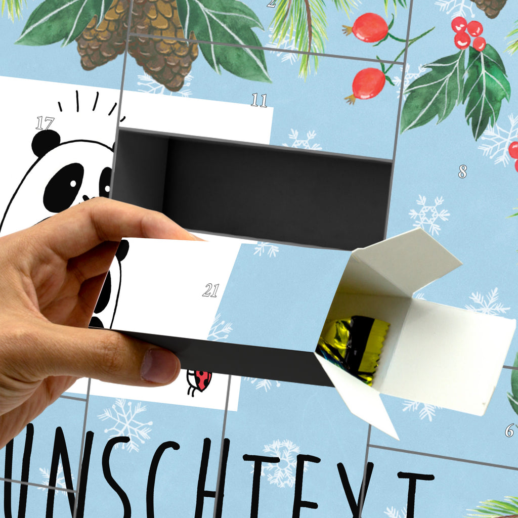 Personalisierter Befüllbarer Adventskalender Panda Dankeschön Befüllbarer Adventskalender, Adventskalender zum selbst befüllen