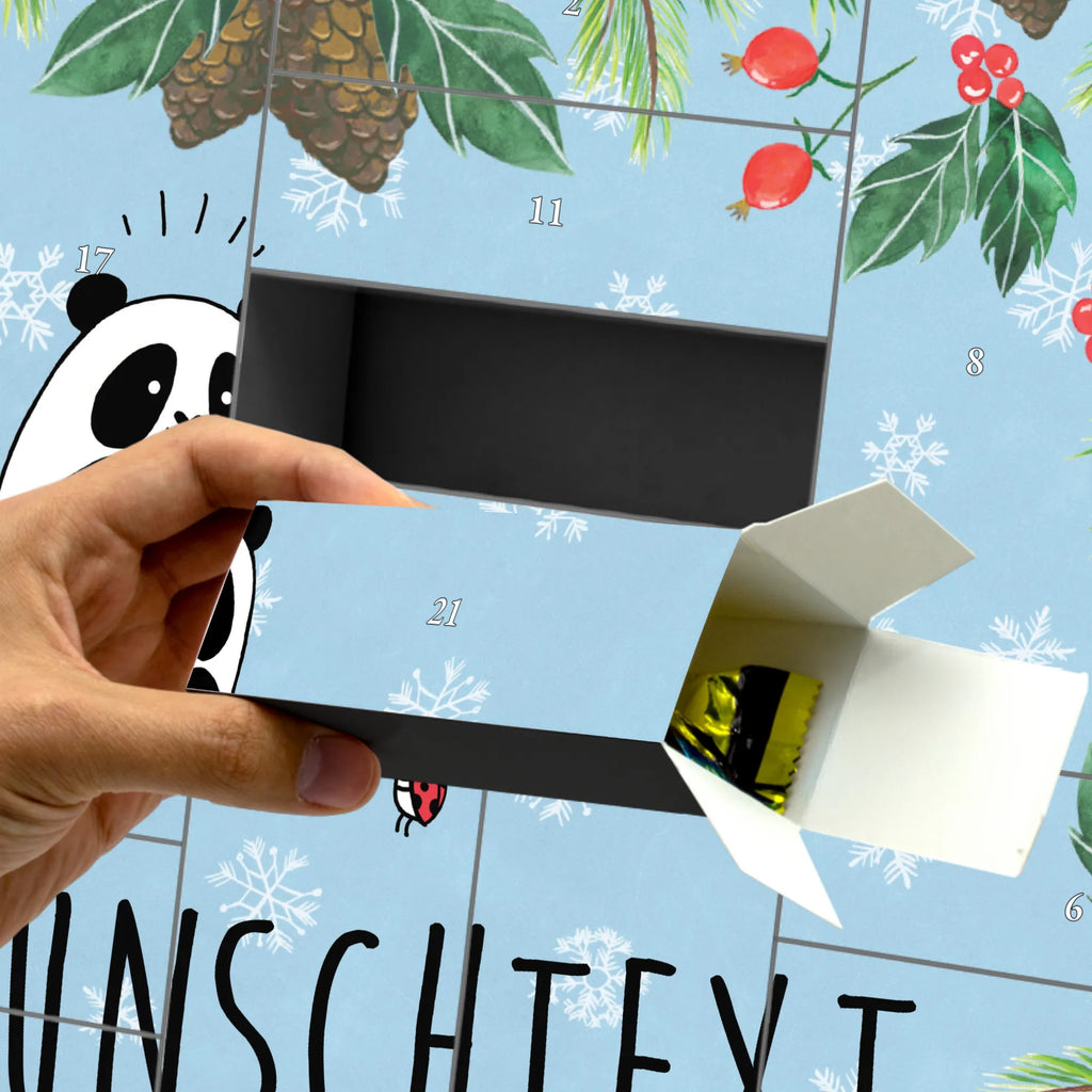 Personalisierter Befüllbarer Adventskalender Panda Dankeschön Befüllbarer Adventskalender, Adventskalender zum selbst befüllen