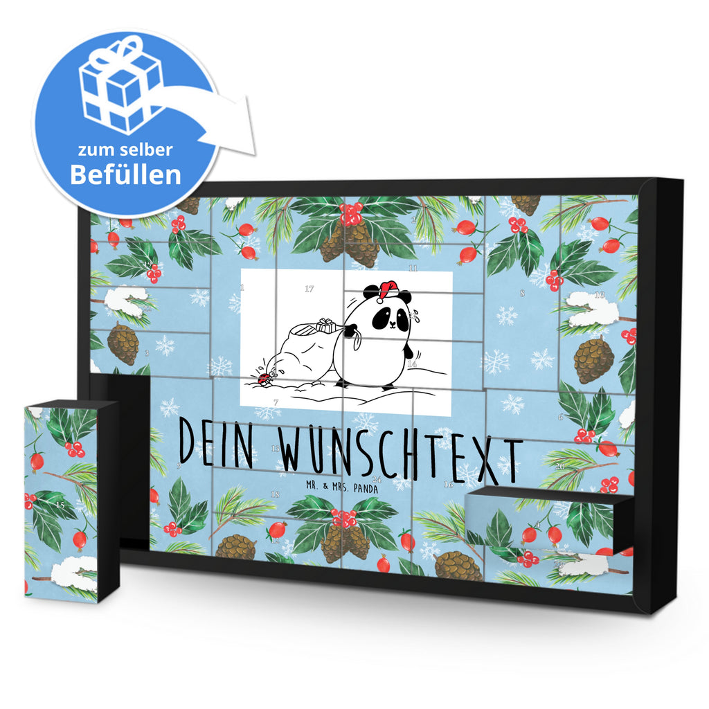 Personalisierter Befüllbarer Adventskalender Panda Weihnachten Befüllbarer Adventskalender, Adventskalender zum selbst befüllen