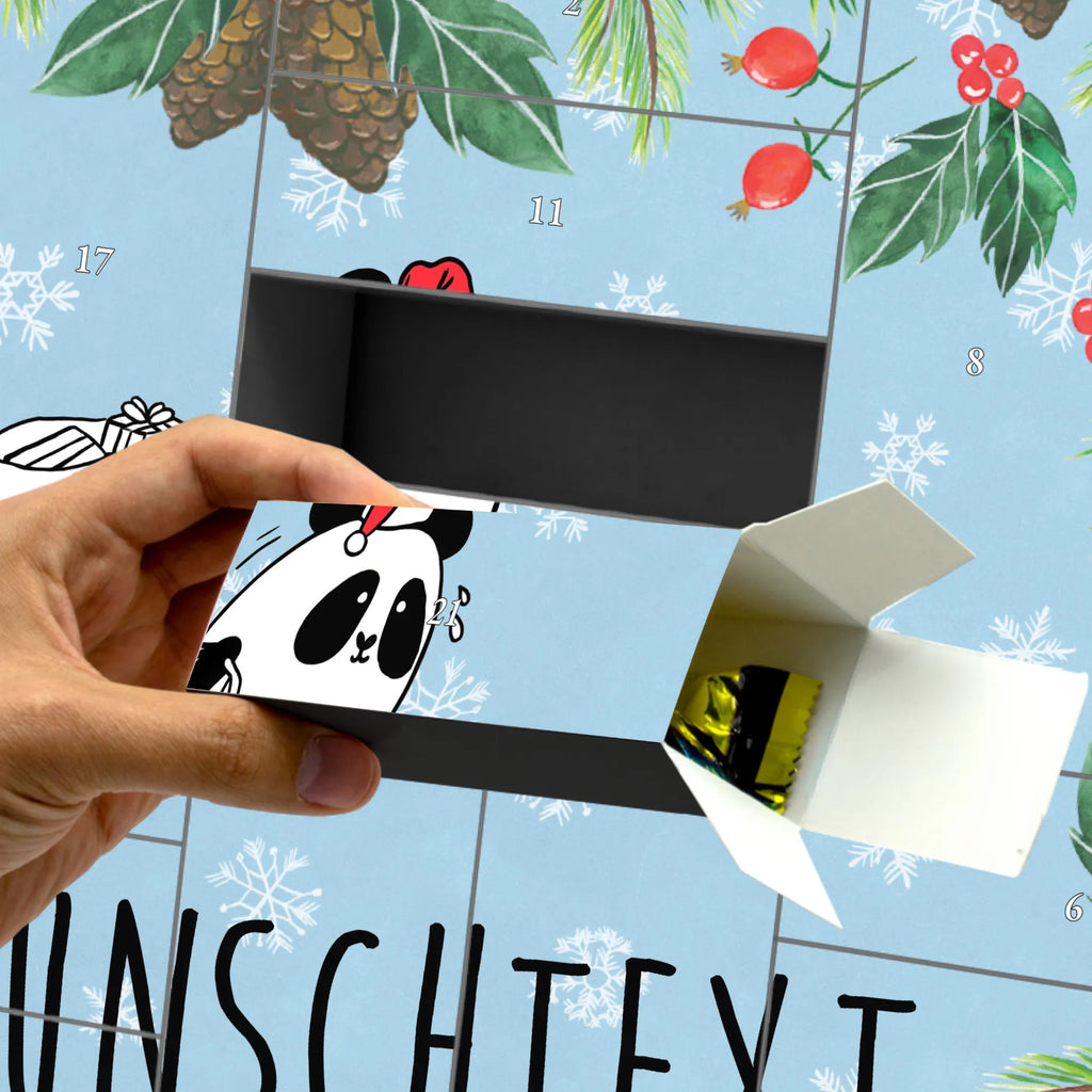 Personalisierter Befüllbarer Adventskalender Panda Weihnachten Befüllbarer Adventskalender, Adventskalender zum selbst befüllen