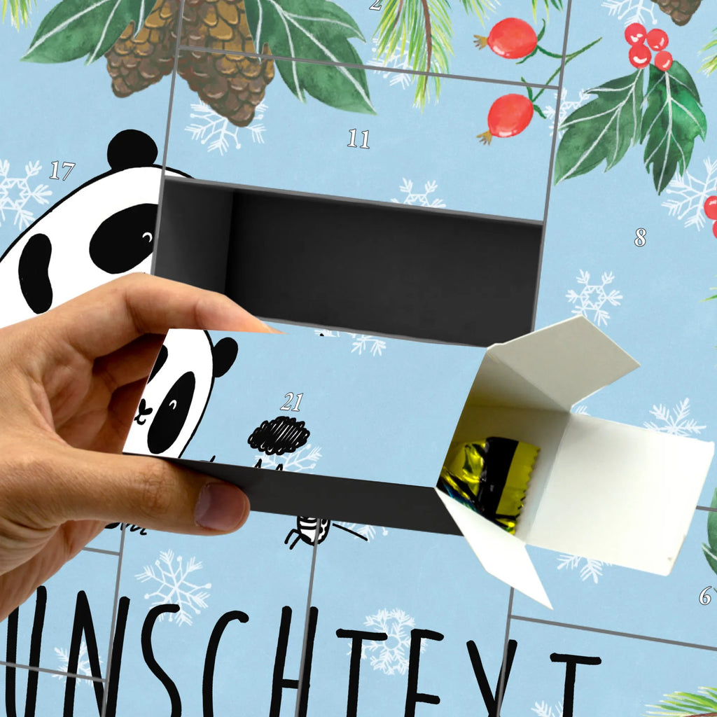 Personalisierter Befüllbarer Adventskalender Panda Zusammenhalt Befüllbarer Adventskalender, Adventskalender zum selbst befüllen