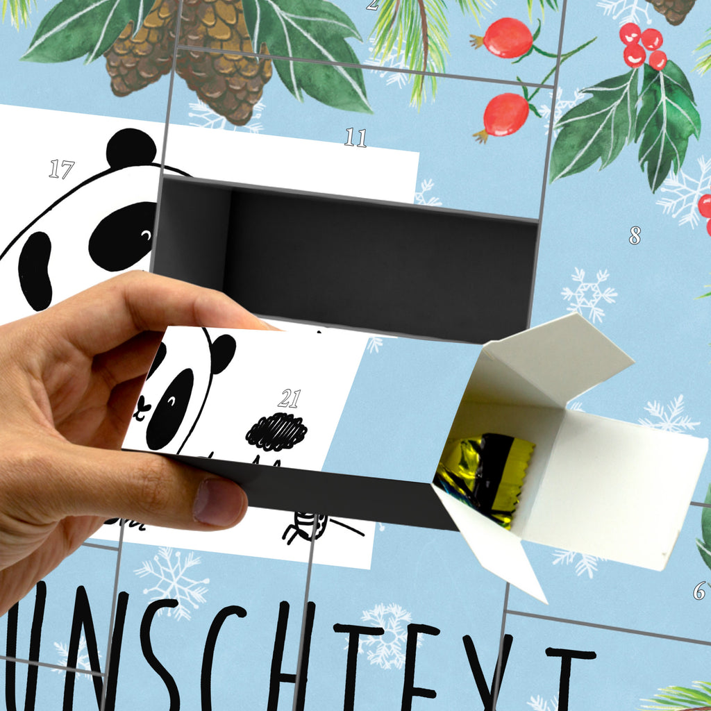 Personalisierter Befüllbarer Adventskalender Panda Zusammenhalt Befüllbarer Adventskalender, Adventskalender zum selbst befüllen