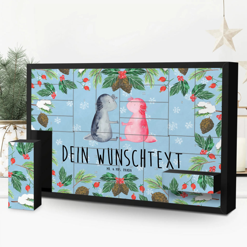 Personalisierter Befüllbarer Adventskalender Axolotl Liebe Befüllbarer Adventskalender, Adventskalender zum selbst befüllen, Axolotl, Molch, Axolot, Schwanzlurch, Lurch, Lurche, Liebe, große Liebe, Liebesbeweis, Freund, Verlobter, Ehemann, Jahrestag, Valentinstag