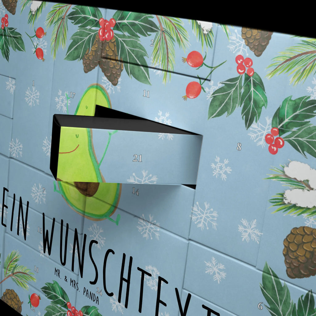 Personalisierter Befüllbarer Adventskalender Avocado Glücklich Befüllbarer Adventskalender, Adventskalender zum selbst befüllen, Avocado, Veggie, Vegan, Gesund, Chaos