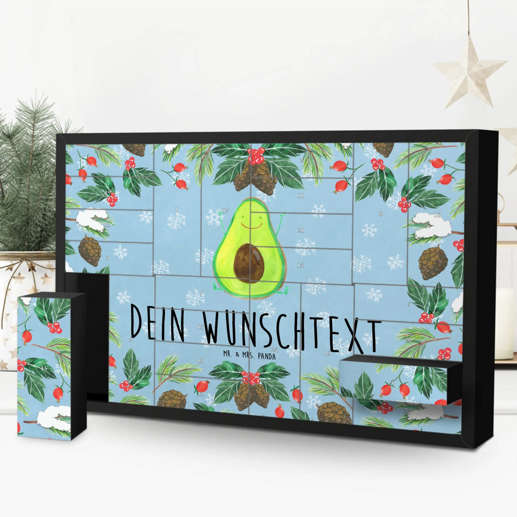 Personalisierter Befüllbarer Adventskalender Avocado Glücklich Befüllbarer Adventskalender, Adventskalender zum selbst befüllen, Avocado, Veggie, Vegan, Gesund, Chaos