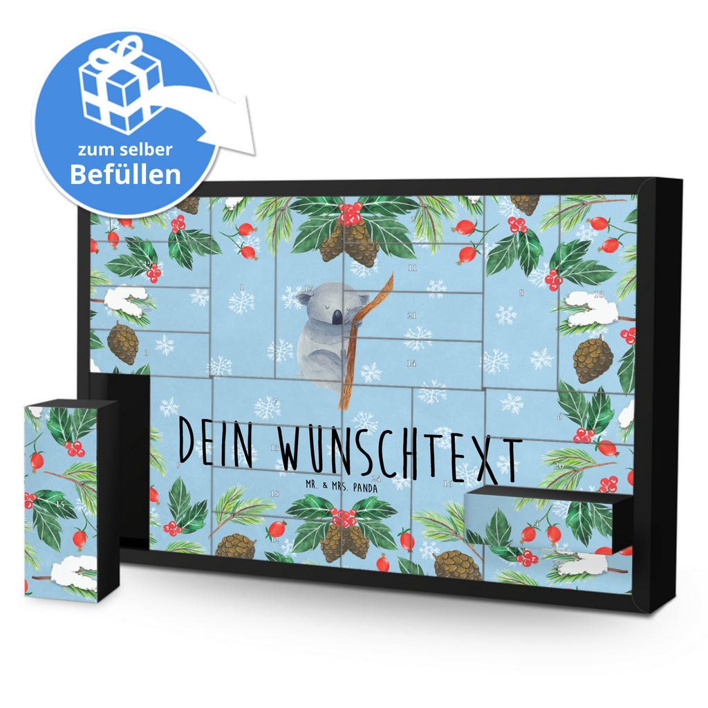 Personalisierter Befüllbarer Adventskalender Koalabär Befüllbarer Adventskalender, Adventskalender zum selbst befüllen, Tiermotive, Gute Laune, lustige Sprüche, Tiere, Koala, träumen, Traum, schlafen, Schlafzimmer, Traumland, Bär, Koalabär