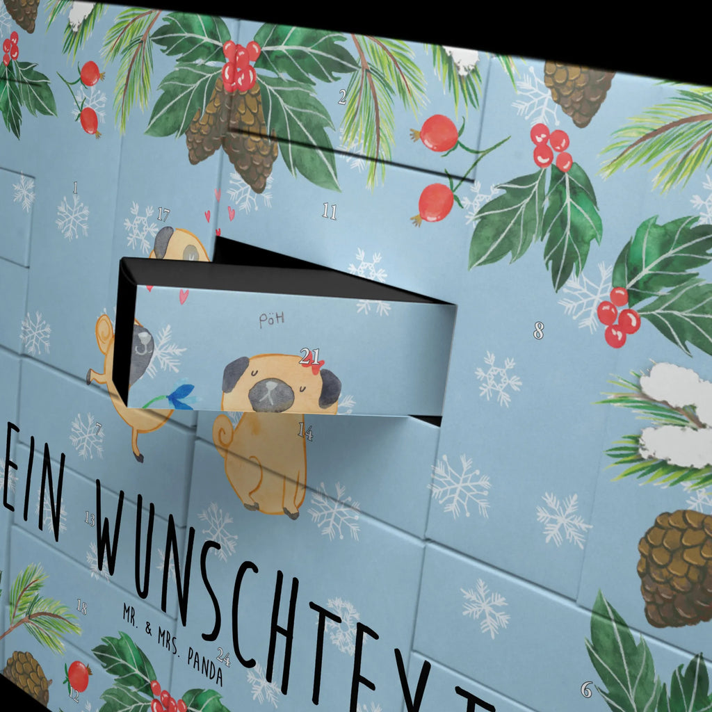 Personalisierter Befüllbarer Adventskalender Mops Verliebt Befüllbarer Adventskalender, Adventskalender zum selbst befüllen, Hund, Hundemotiv, Haustier, Hunderasse, Tierliebhaber, Hundebesitzer, Sprüche, Mops, Möpse, Hundeliebe, verliebt, Liebe, Liebesspruch. Verlobt, Geschenk Freund, Partner