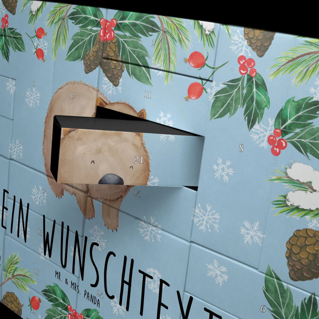 Personalisierter Befüllbarer Adventskalender Wombat Befüllbarer Adventskalender, Adventskalender zum selbst befüllen, Tiermotive, Gute Laune, lustige Sprüche, Tiere, Wombat, Das Leben ist schön, Motivation, Spruch, Australien