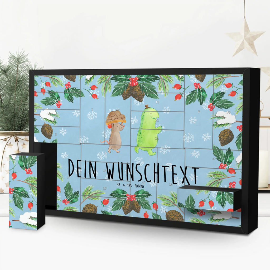 Personalisierter Befüllbarer Adventskalender Schildkröte Maus Befüllbarer Adventskalender, Adventskalender zum selbst befüllen, Schildkröte, Maus, Freunde, Freundinnen, beste Freunde, beste Freundinnen