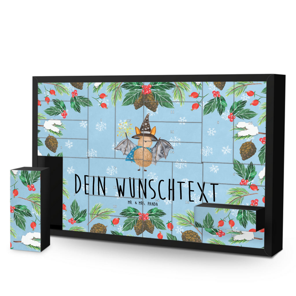 Personalisierter Befüllbarer Adventskalender Fledermaus Zauberer Befüllbarer Adventskalender, Adventskalender zum selbst befüllen, Tiermotive, Gute Laune, lustige Sprüche, Tiere, Fledermaus, Fledermäuse, Zauberer, Magier, Frauen, reinsteigern