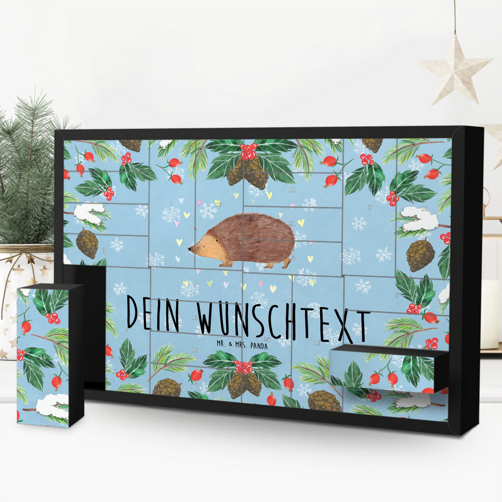 Personalisierter Befüllbarer Adventskalender Igel Herzen Befüllbarer Adventskalender, Adventskalender zum selbst befüllen, Tiermotive, Gute Laune, lustige Sprüche, Tiere, Liebe, Herz, Herzen, Igel, Vertrauen, Kuss, Leben