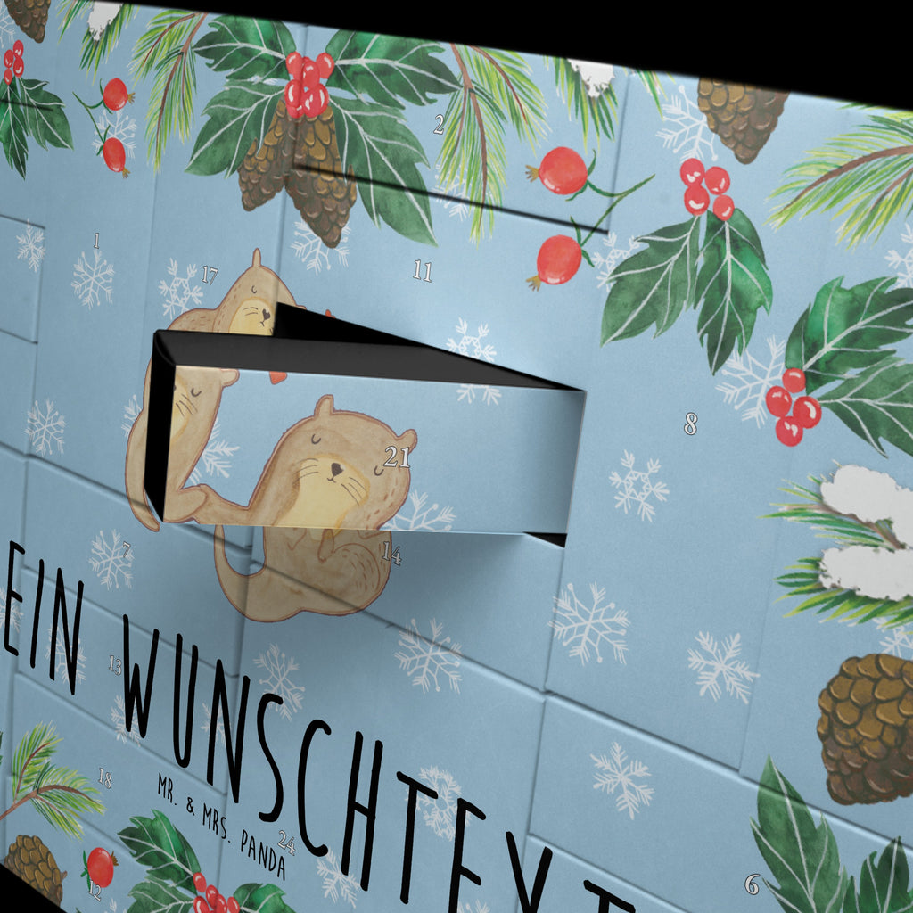 Personalisierter Befüllbarer Adventskalender Otter Hände halten Befüllbarer Adventskalender, Adventskalender zum selbst befüllen, Otter, Fischotter, Seeotter, Otter Seeotter See Otter