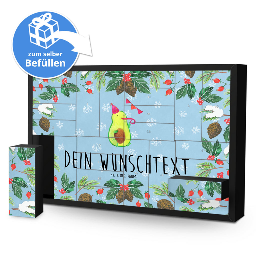 Personalisierter Befüllbarer Adventskalender Avocado Party Zeit Befüllbarer Adventskalender, Adventskalender zum selbst befüllen, Avocado, Veggie, Vegan, Gesund