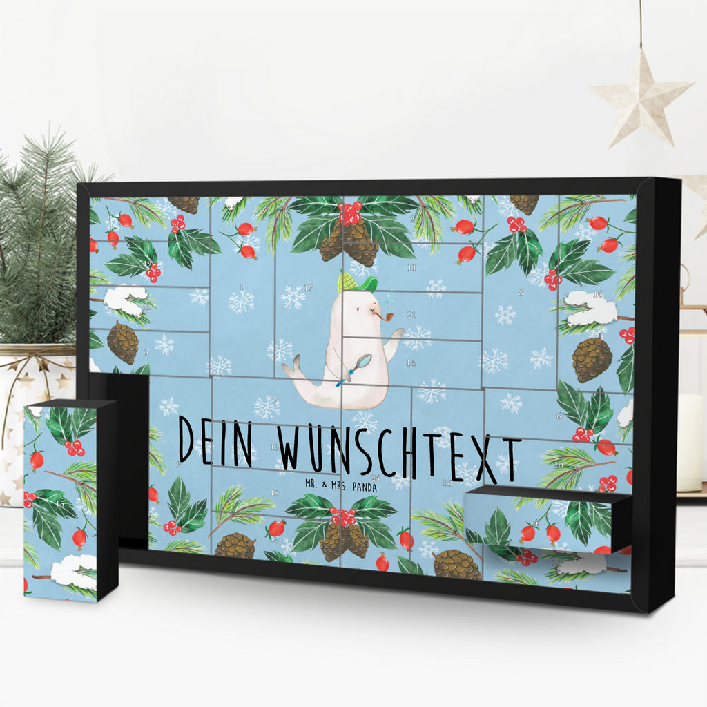 Personalisierter Befüllbarer Adventskalender Robbe Sherlock Befüllbarer Adventskalender, Adventskalender zum selbst befüllen, Tiermotive, Gute Laune, lustige Sprüche, Tiere