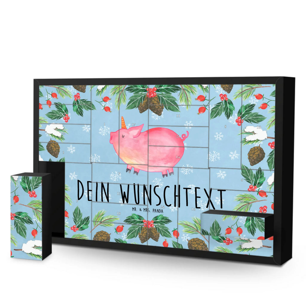 Personalisierter Befüllbarer Adventskalender Einhorn Schwein Befüllbarer Adventskalender, Adventskalender zum selbst befüllen, Einhorn, Einhörner, Einhorn Deko, Pegasus, Unicorn, Party, Spaß, Schwein, Schweinhorn, Bauer, witzig. lustig, Spruch, geschenk, Pig, Piggy, funny, english, englisch