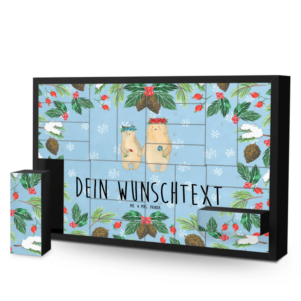 Personalisierter Befüllbarer Adventskalender Bären mit Blumenkranz Befüllbarer Adventskalender, Adventskalender zum selbst befüllen, Familie, Vatertag, Muttertag, Bruder, Schwester, Mama, Papa, Oma, Opa, Bär, Bären, Mutter, Mutti, Mami, Lieblingsmensch, Lieblingsmama, beste Mutter, weltbeste Mama, Geschenk Mama. Muttertag, Tochter, Kind, Kinder, Töchter, Family, Vorbild