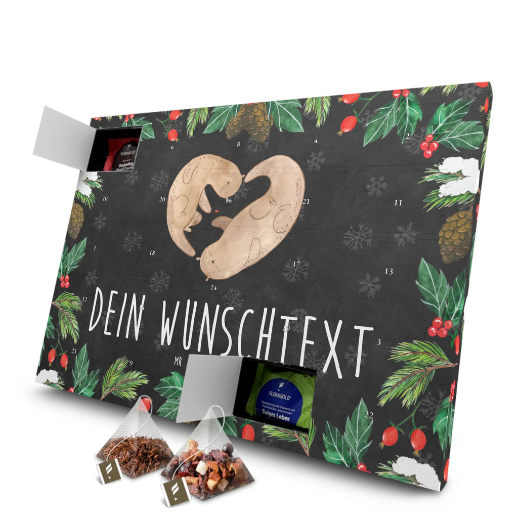 Personalisierter Tee Adventskalender Otter Herz Personalisierter Tee Adventskalender, Otter, Fischotter, Seeotter, Liebe, Herz, Liebesbeweis, Liebesgeschenk, Bessere Hälfte, Love you, Jahrestag, Hochzeitstag, Verlobung, gemeinsames Leben