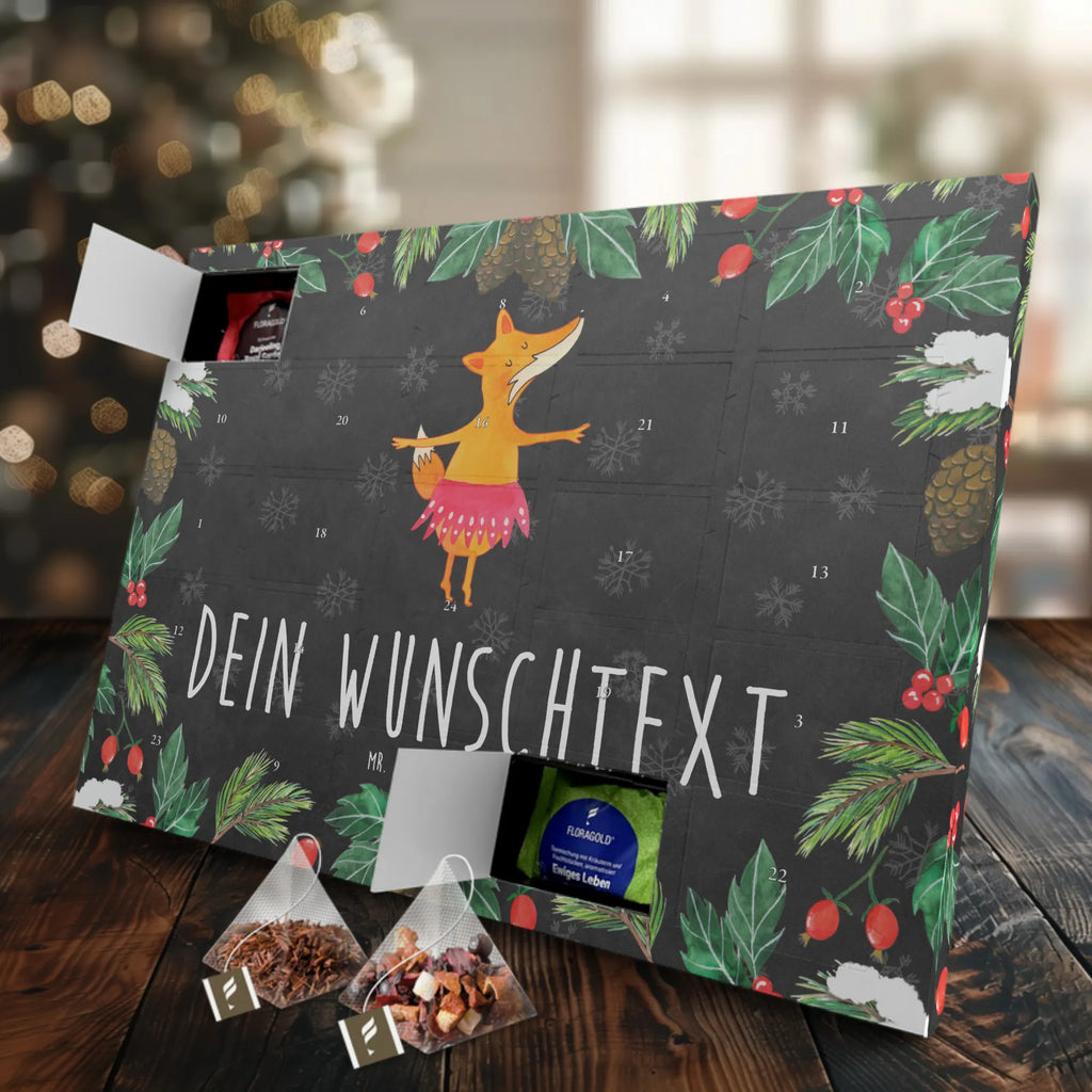 Personalisierter Tee Adventskalender Fuchs Ballerina Personalisierter Tee Adventskalender, Fuchs, Fuchs Spruch, Füchse, Füchsin, Ballerina, Ballett, Tänzerin, Tanzen, Party, Einladung, Geburtstag