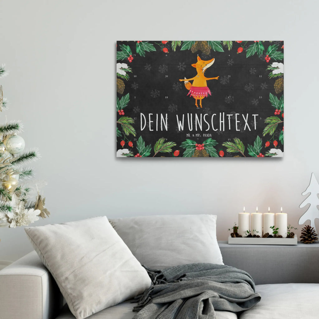 Personalisierter Tee Adventskalender Fuchs Ballerina Personalisierter Tee Adventskalender, Fuchs, Fuchs Spruch, Füchse, Füchsin, Ballerina, Ballett, Tänzerin, Tanzen, Party, Einladung, Geburtstag