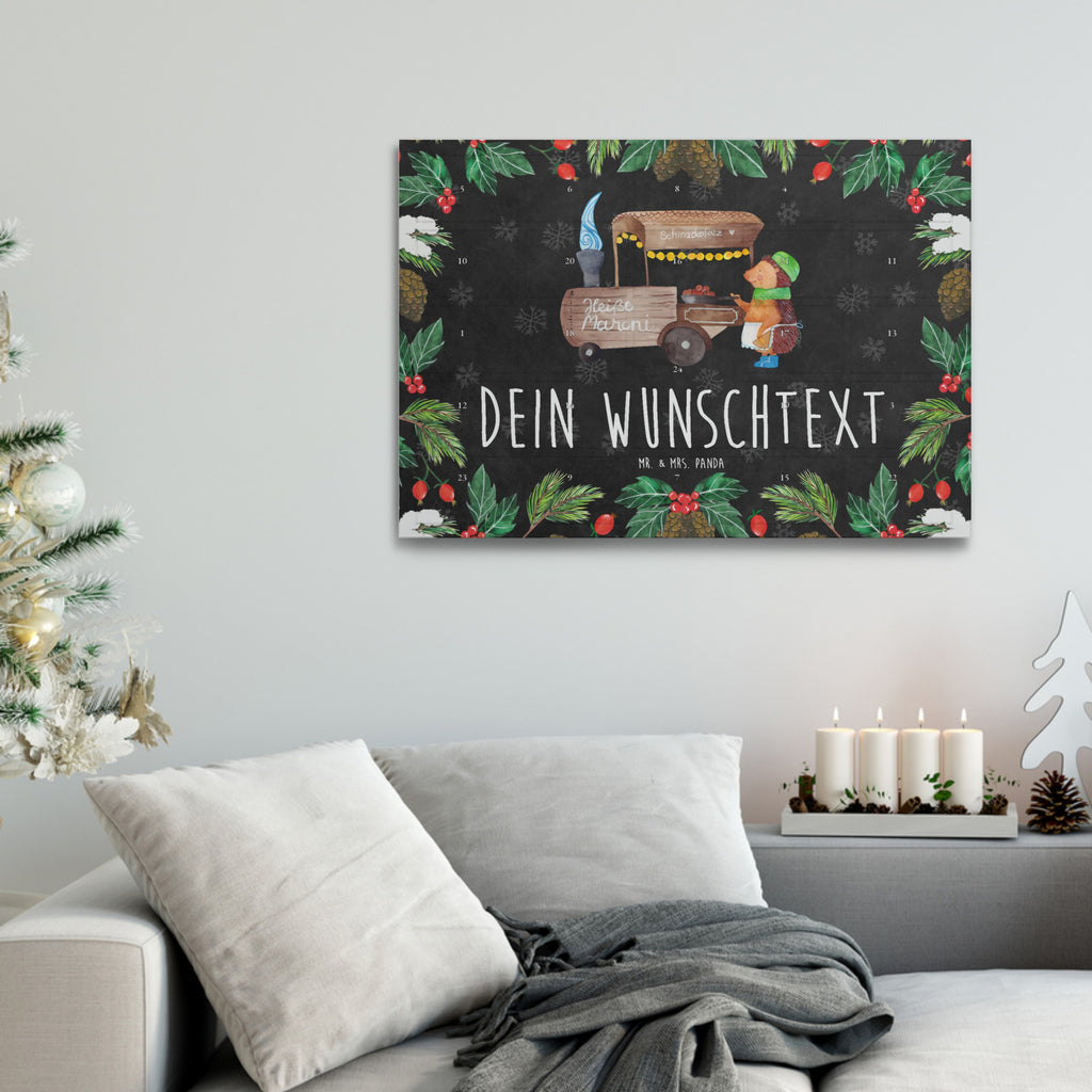 Personalisierter Tee Adventskalender Igel Maronen Personalisierter Tee Adventskalender, Winter, Weihnachten, Weihnachtsdeko, Nikolaus, Advent, Heiligabend, Wintermotiv, Maronen, Weihnachtsmarkt, Kastanien, Duft