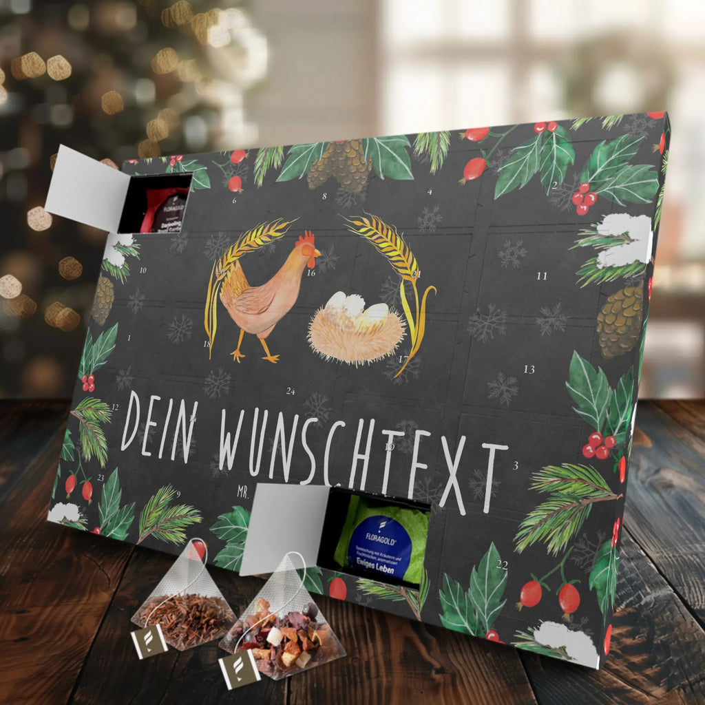 Personalisierter Tee Adventskalender Huhn Stolz Personalisierter Tee Adventskalender, Bauernhof, Hoftiere, Landwirt, Landwirtin, Hahn, Henne, Hühner, Eier, Hof, Landleben, Motivation, Geburt, Magie, Spruch, Schwangerschaft